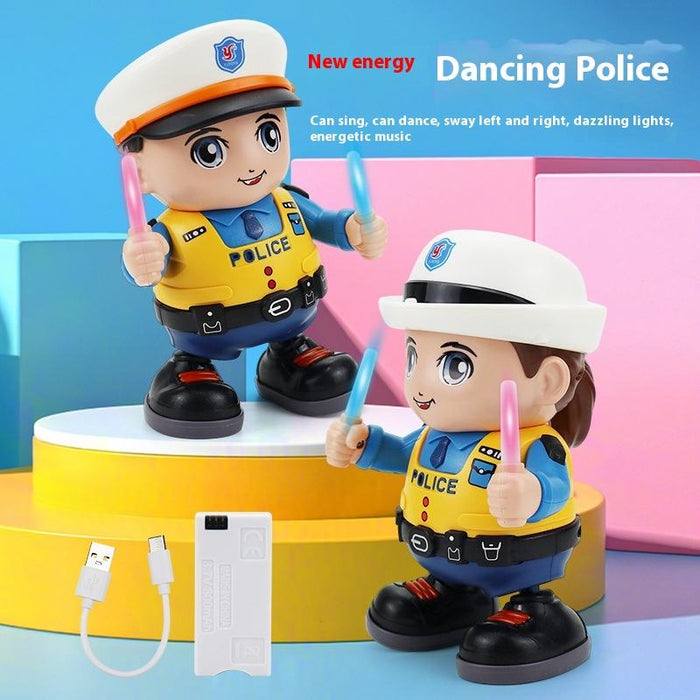 Dancing Police Boy with Light & Sound