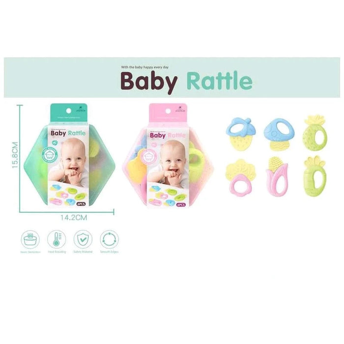 Baby Rattles Pack of 6 Pieces Set