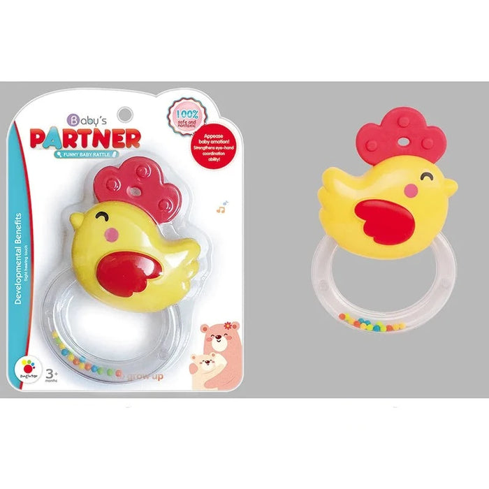 Baby Partner Hen Theme Rattle & Teether