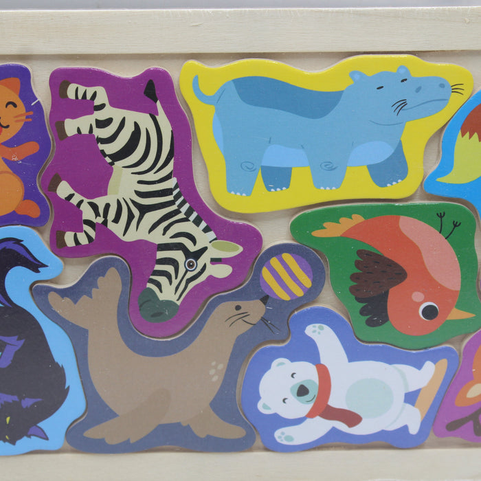 Animal Theme Wooden Puzzle Board