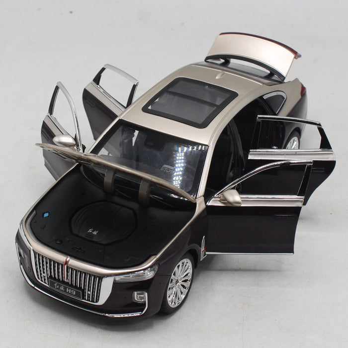 Diecast HONGQI H9 Luxury Car with Light & Sound