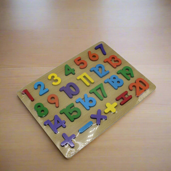 Numeric 123 Wooden Puzzle Plate