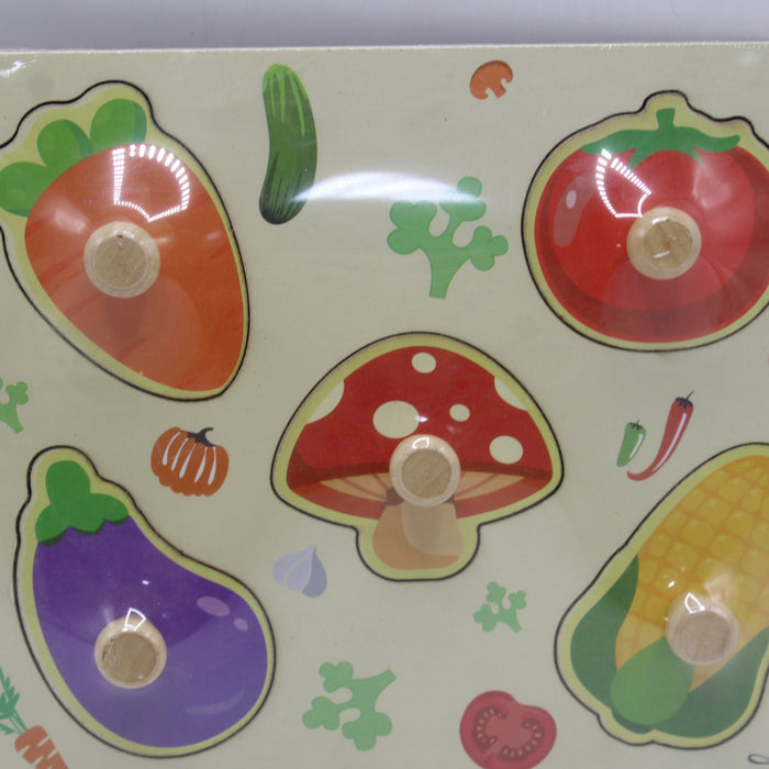 Vegetable Pin Board Wooden Game
