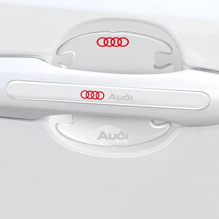 Pack of 8 Car Door Handle Transparent Stikcer For Audi