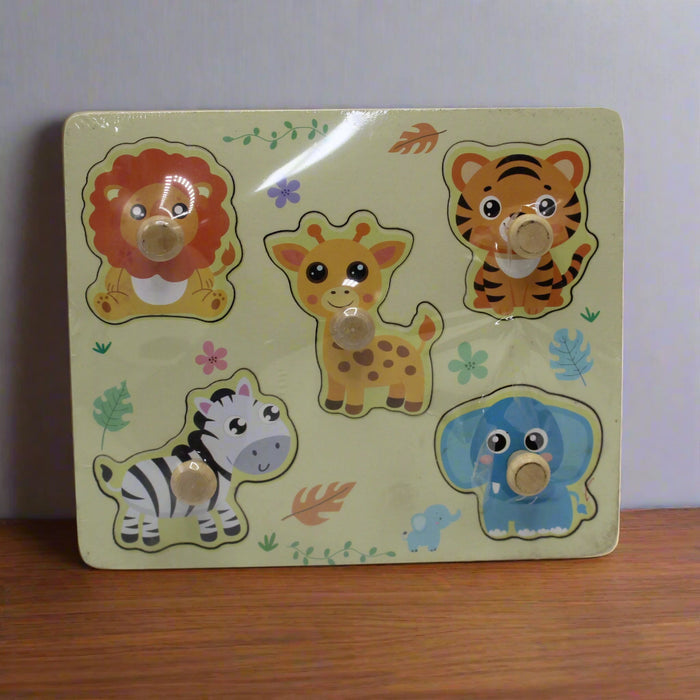 Mini Animal Pin Board Wooden Game