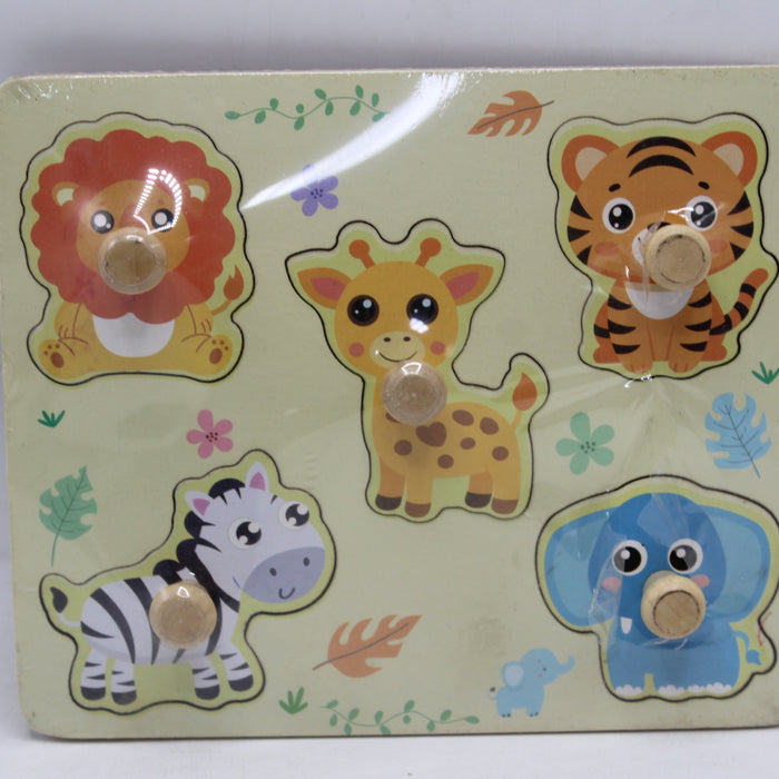 Mini Animal Pin Board Wooden Game