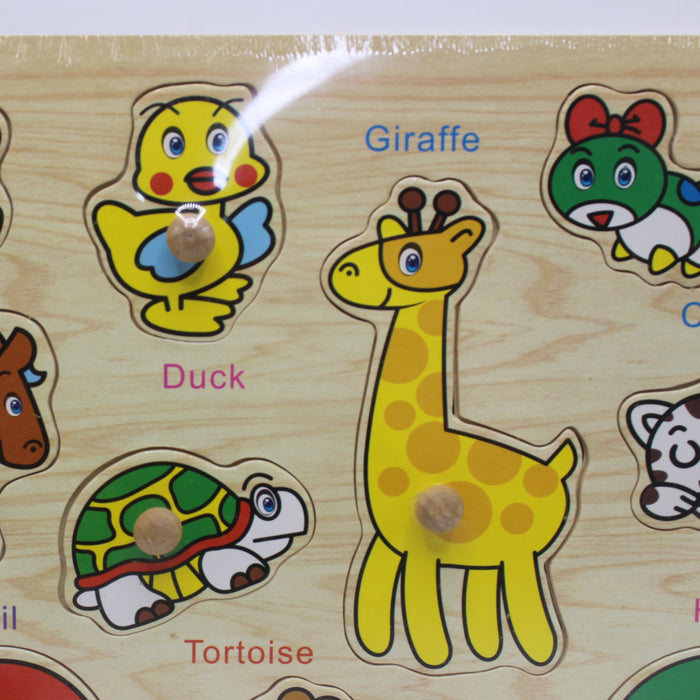 Animal Pin Board Wooden Game