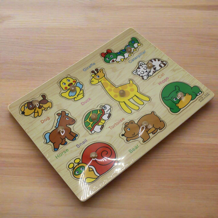 Animal Pin Board Wooden Game