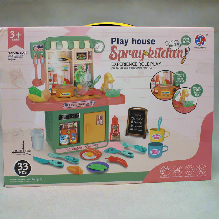 Mini Kitchen Set with Spray 33 Pieces