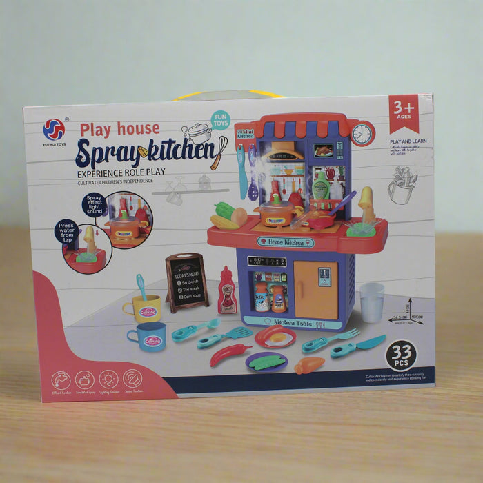 Mini Kitchen Set with Spray 33 Pieces