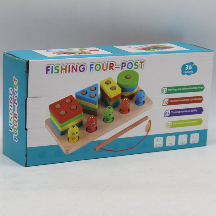 Fishing Wooden Four Shape Box