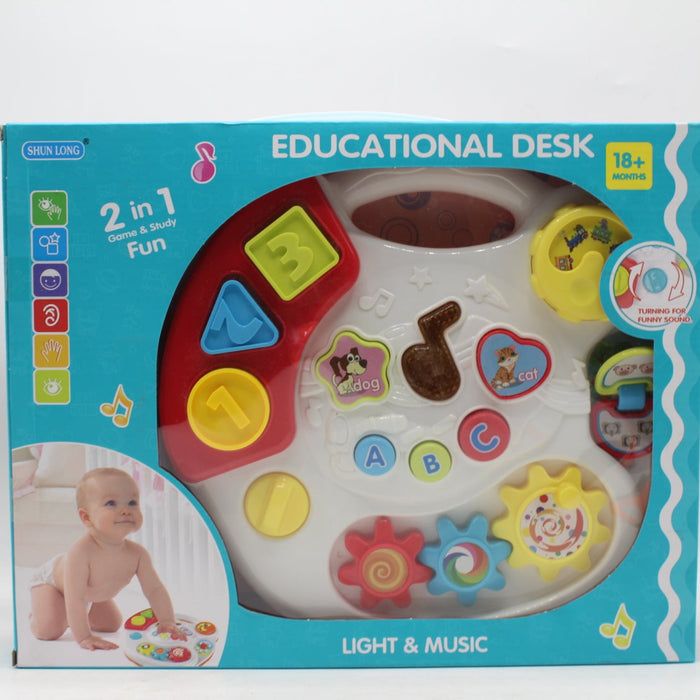 2 in 1 Educational Desk with Light & Sound