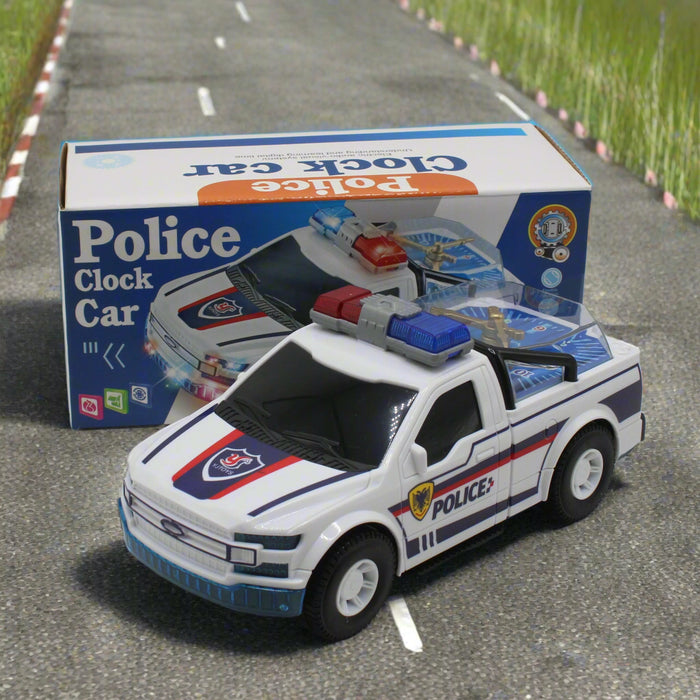 2 in 1 Police Clock Car with Light & Sound