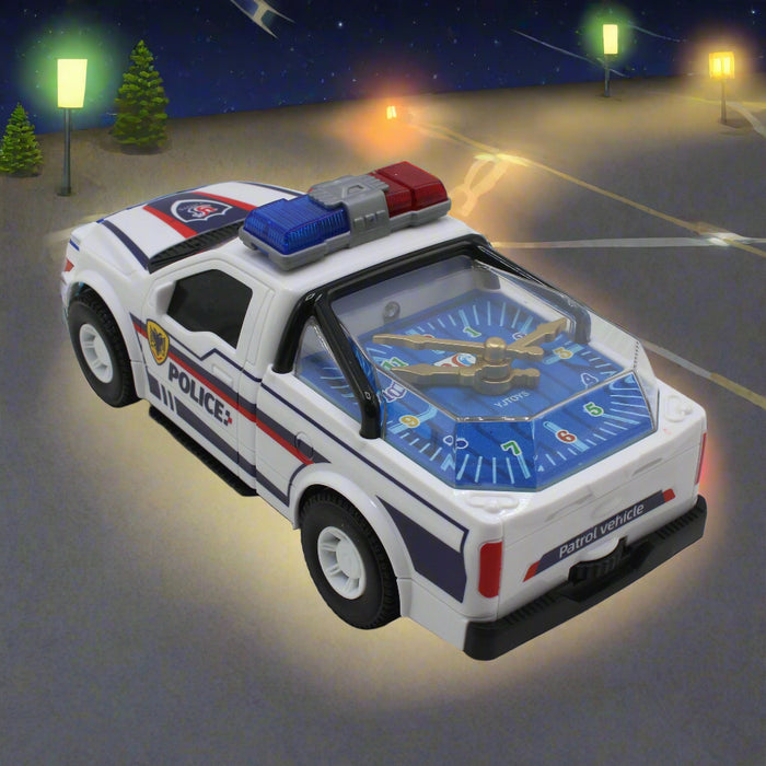 2 in 1 Police Clock Car with Light & Sound