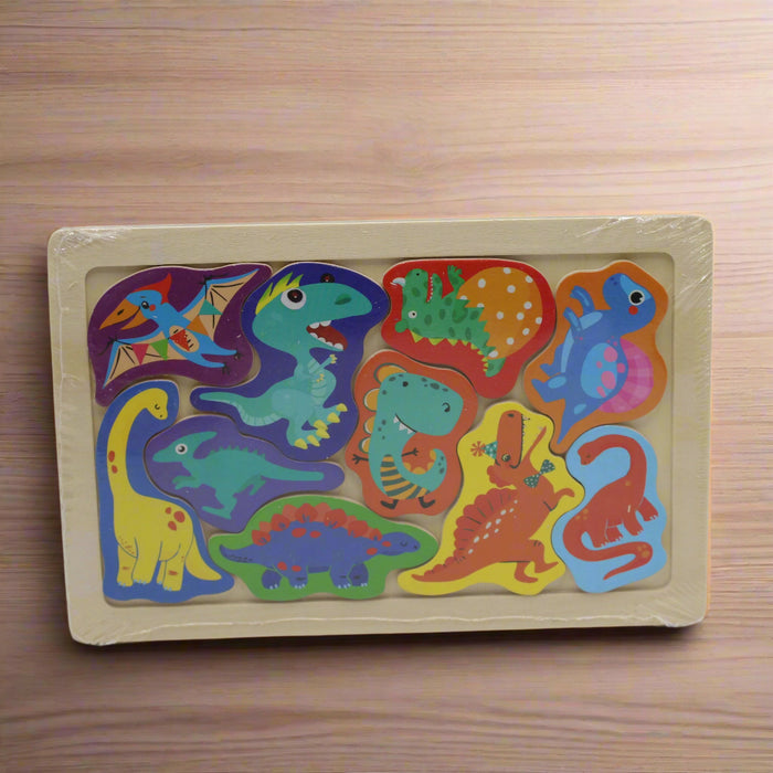 Dinosaur Theme Wooden Puzzle Board