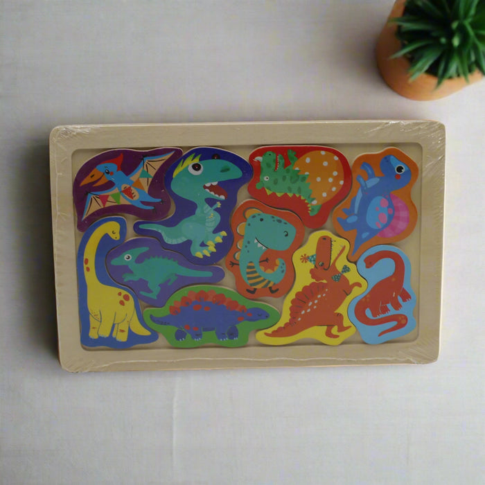 Dinosaur Theme Wooden Puzzle Board