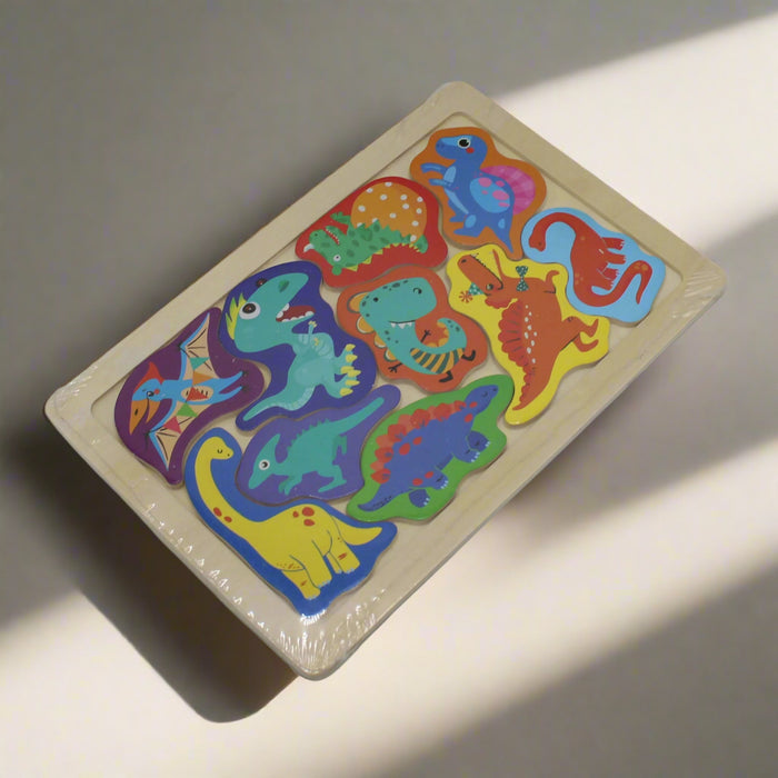 Dinosaur Theme Wooden Puzzle Board