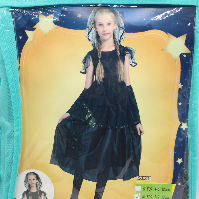 Bride Black Halloween Costume for Girl