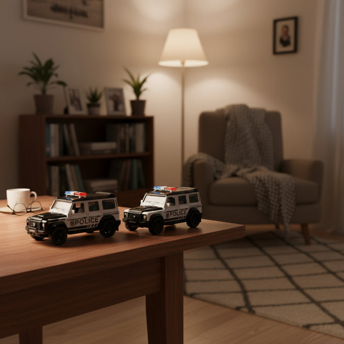 Diecast Police Jeep with Light & Sound