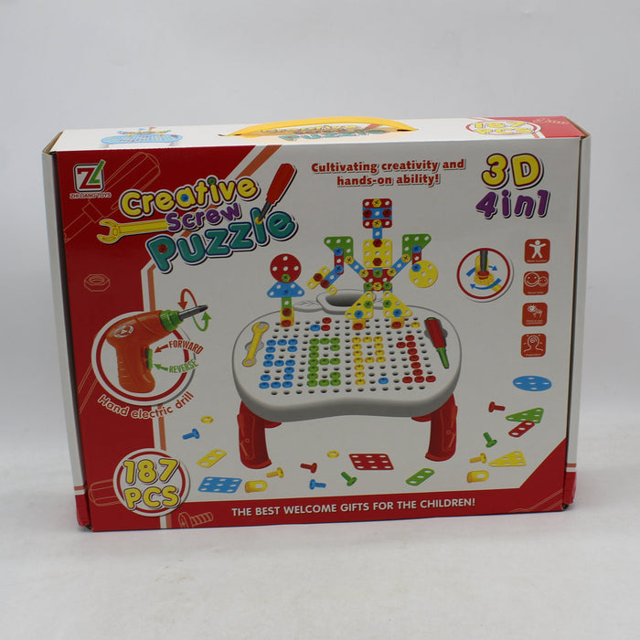4 in 1 Screw Puzzle Game 187 Pieces