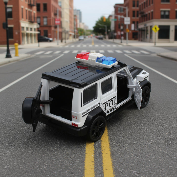 Diecast Police Jeep with Light & Sound