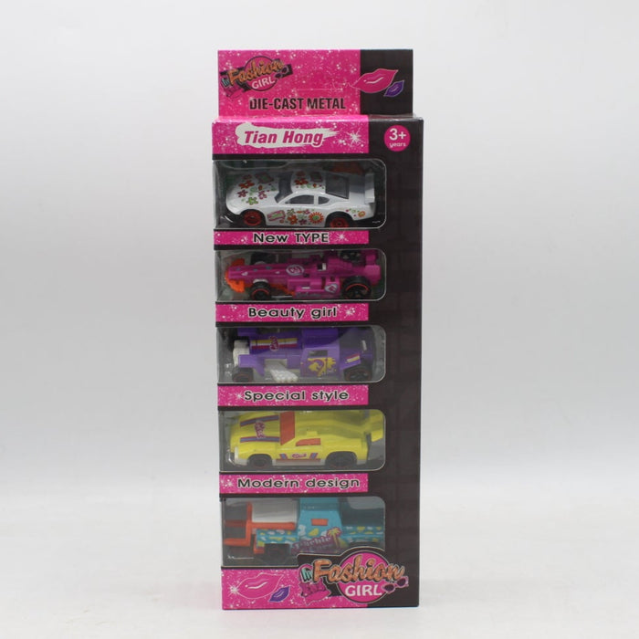 Fashion Girl Diecast Vehicles Pack of 5