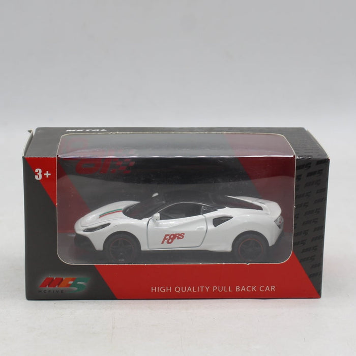 Metal Body White Pull Back Car