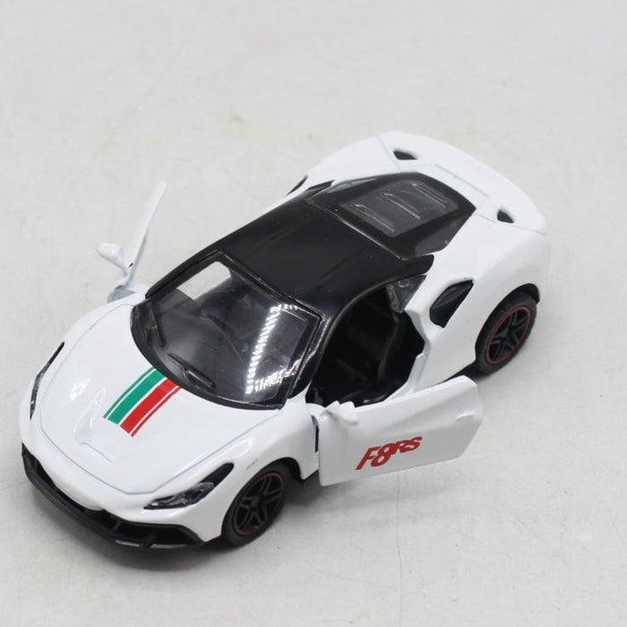 Metal Body White Pull Back Car
