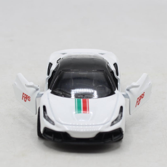 Metal Body White Pull Back Car