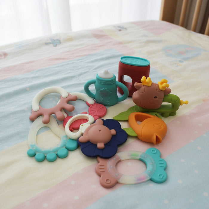 Different Shapes Baby Rattles Pack of 9