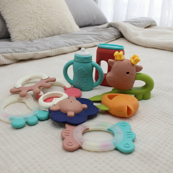 Different Shapes Baby Rattles Pack of 9