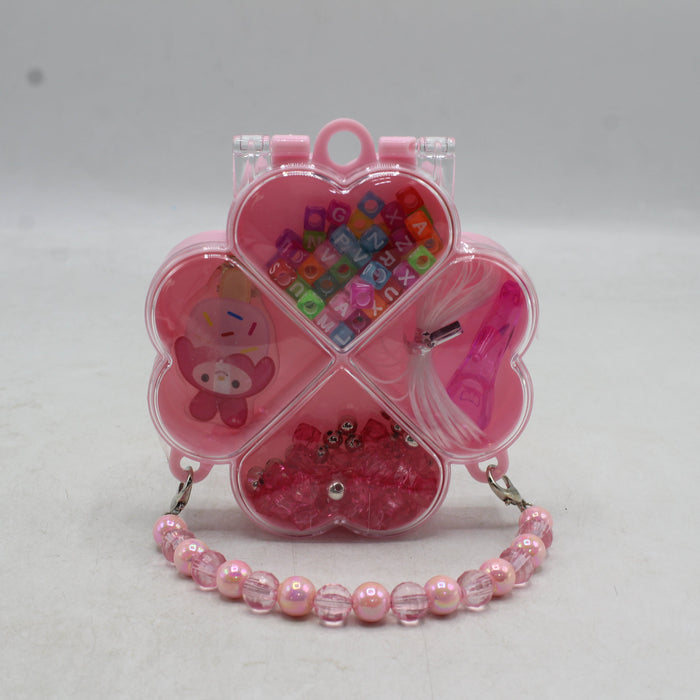 Pink Flower Beads Bag