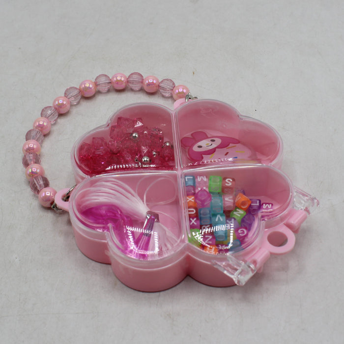 Pink Flower Beads Bag