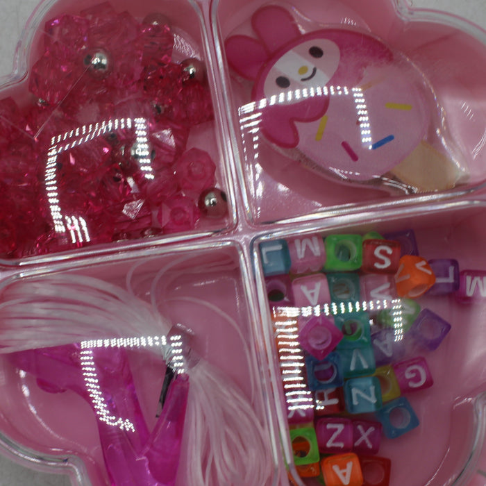 Pink Flower Beads Bag