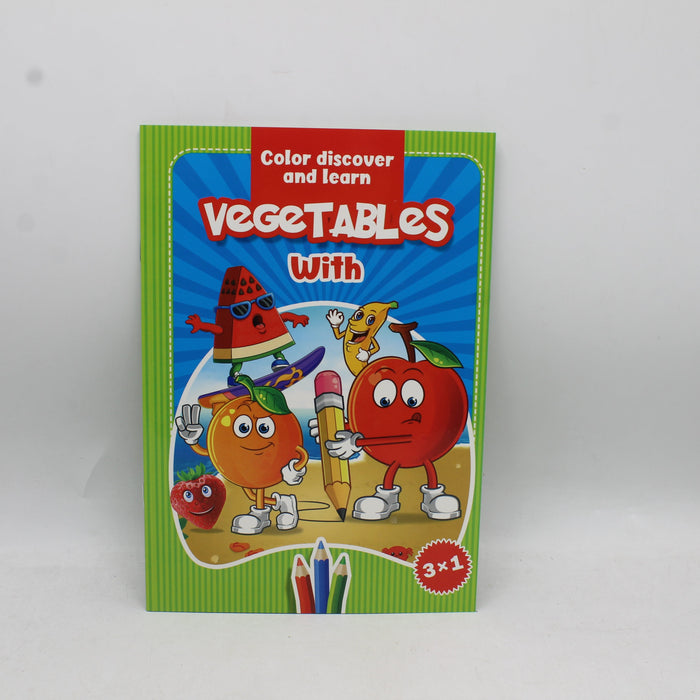 Vegetables Color Drawing Book