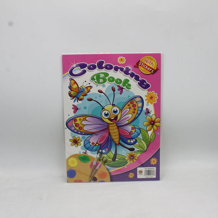 Butterfly Coloring Book with Stickers