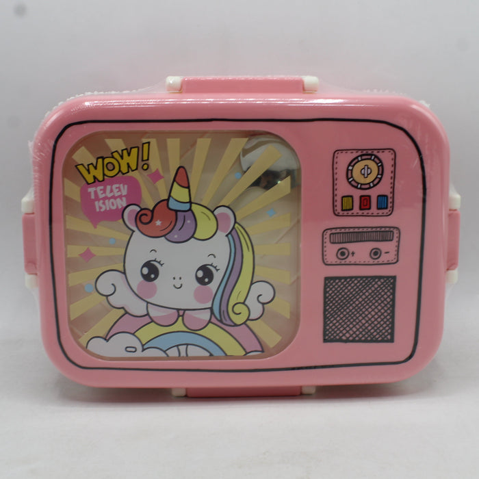 Pink Unicorn Theme Lunch Box