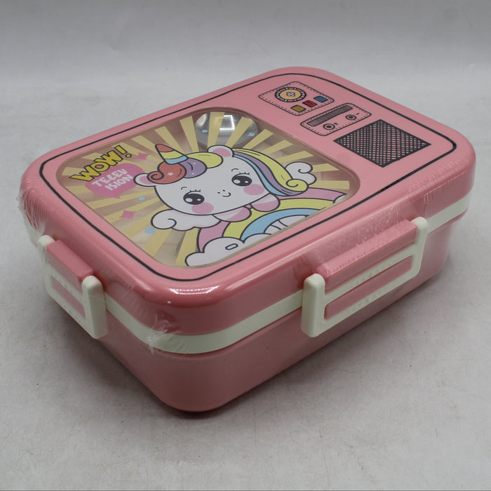 Pink Unicorn Theme Lunch Box