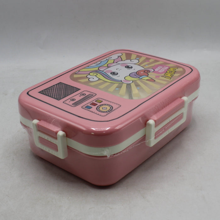 Pink Unicorn Theme Lunch Box