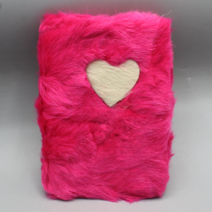 Fancy Pink Fur Notebook Diary