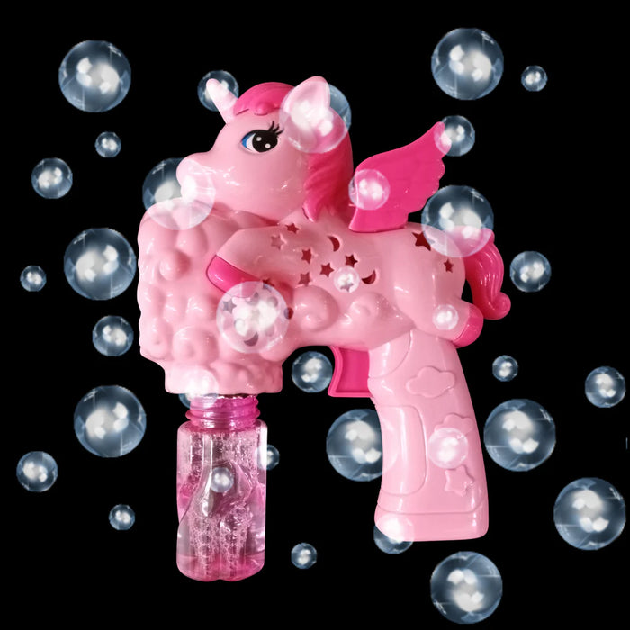 Unicorn Shape Bubble Gun with Lights