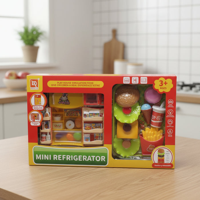 Mini 2 in 1 Fast Food + Refrigerator Set