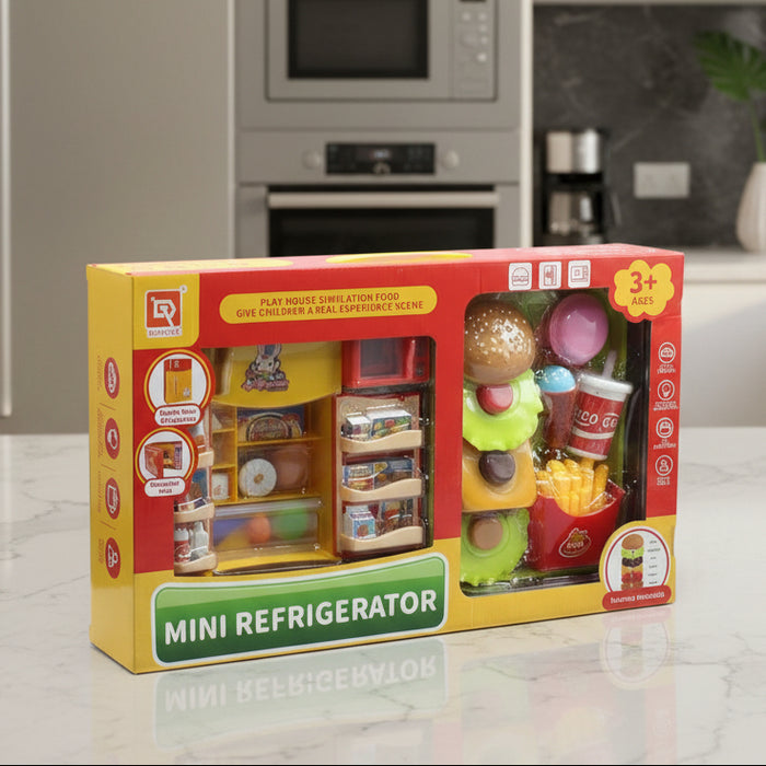 Mini 2 in 1 Fast Food + Refrigerator Set