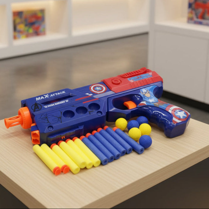 Captain America Soft Shoot Bullet Gun