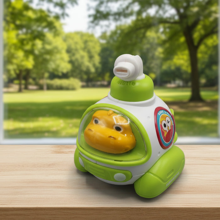 Cartoon Whistle Pressing Submarine