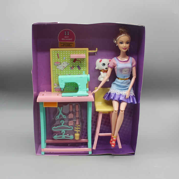 Fashion Doll with Sewing Machine Accessory
