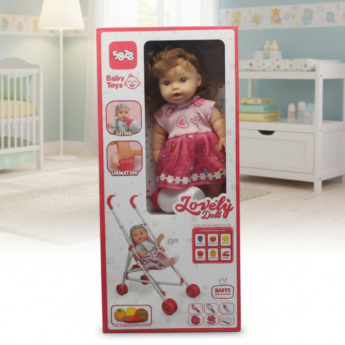 Lovely Baby Doll  with Stroller & Accessories