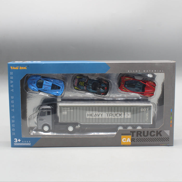 Diecast Transportation Truck with Mini Cars