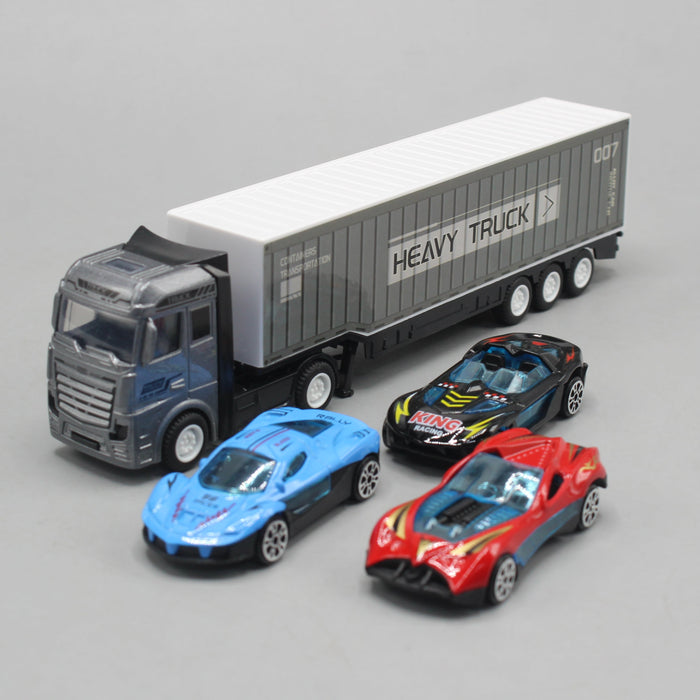 Diecast Transportation Truck with Mini Cars