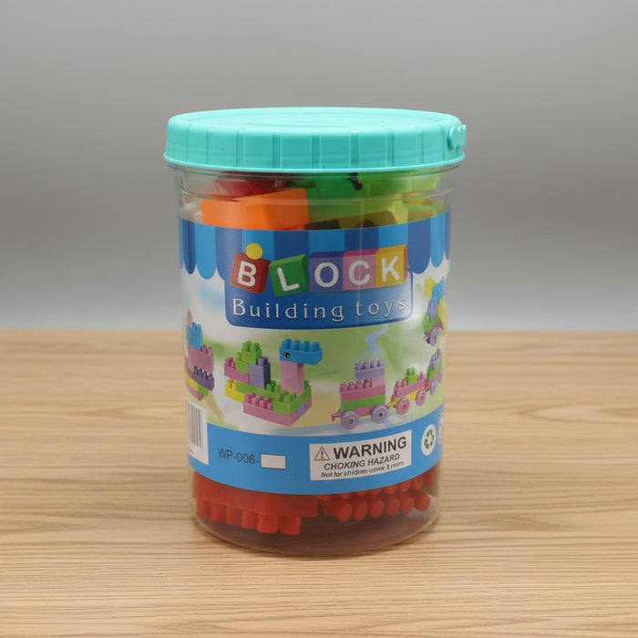 Colorful Building Blocks Bucket 55 Pieces